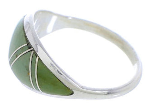 Southwest Turquoise Genuine Sterling Silver Ring Size 5-1/2 ZX36266